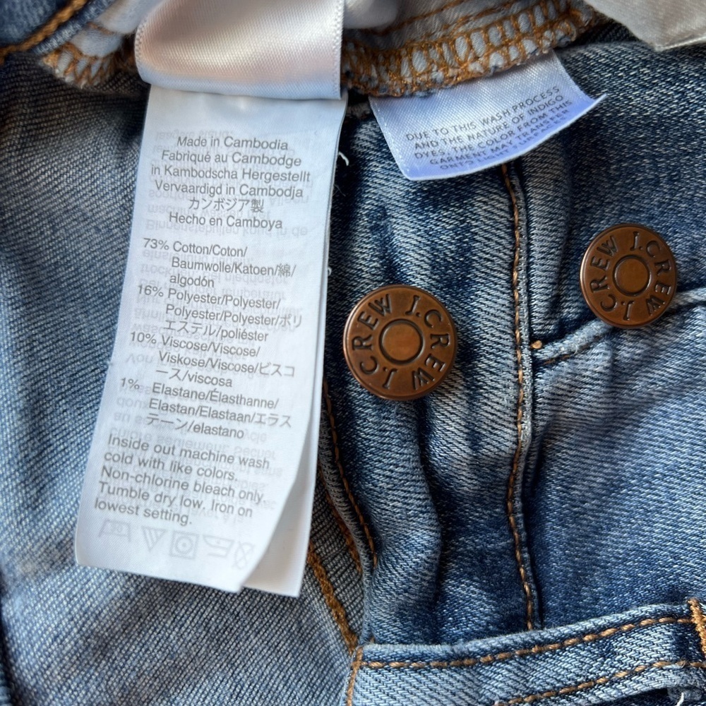 J. Crew High Rise Skinny Jeans Exposed Buttons size 28 - Picture 6 of 6